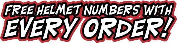 3x Custom Racing Number Plate Decals Motocross Bike MX SX ATV Go Kart Race Car