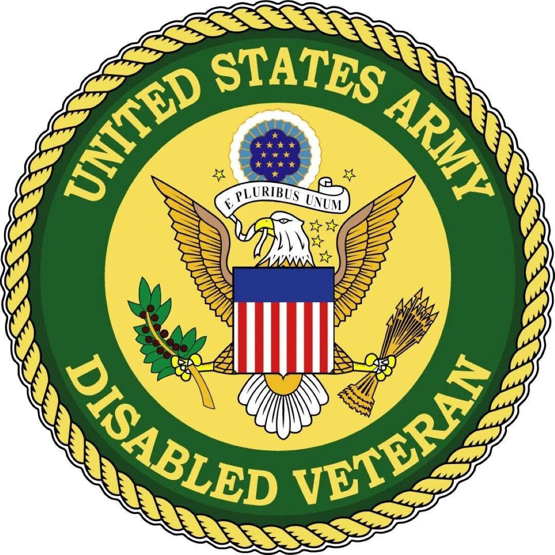 US Army Disabled Veteran Bumper Sticker Laptop Vinyl Yeti 5″