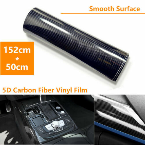 5D Waterproof Carbon Fiber Vinyl Car Wrap Sheet Roll Film Sticker Decal Paper US