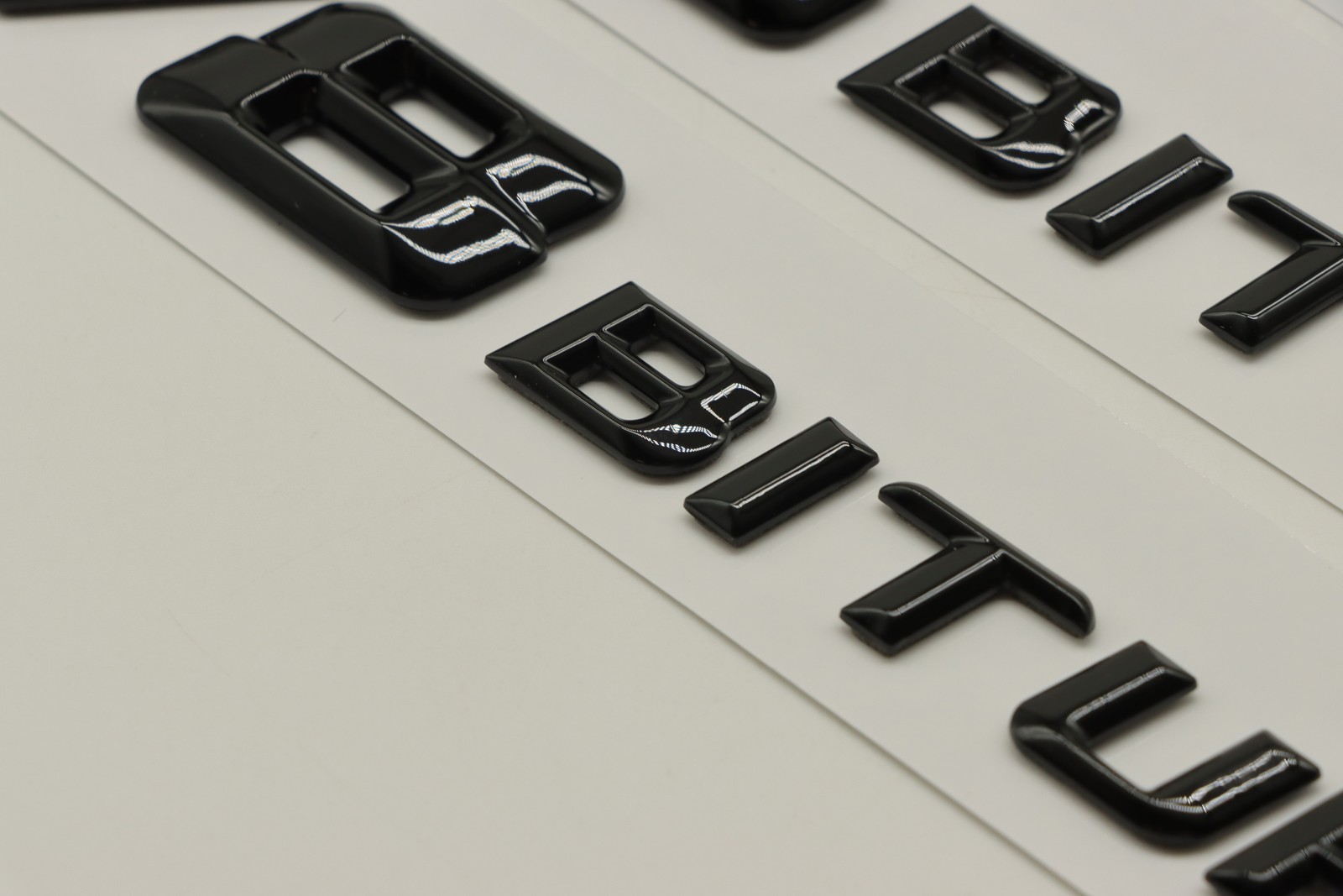 4Pcs Gloss Black 3D Emblems for AMG G63 V8 Biturbo Side Rear Badges