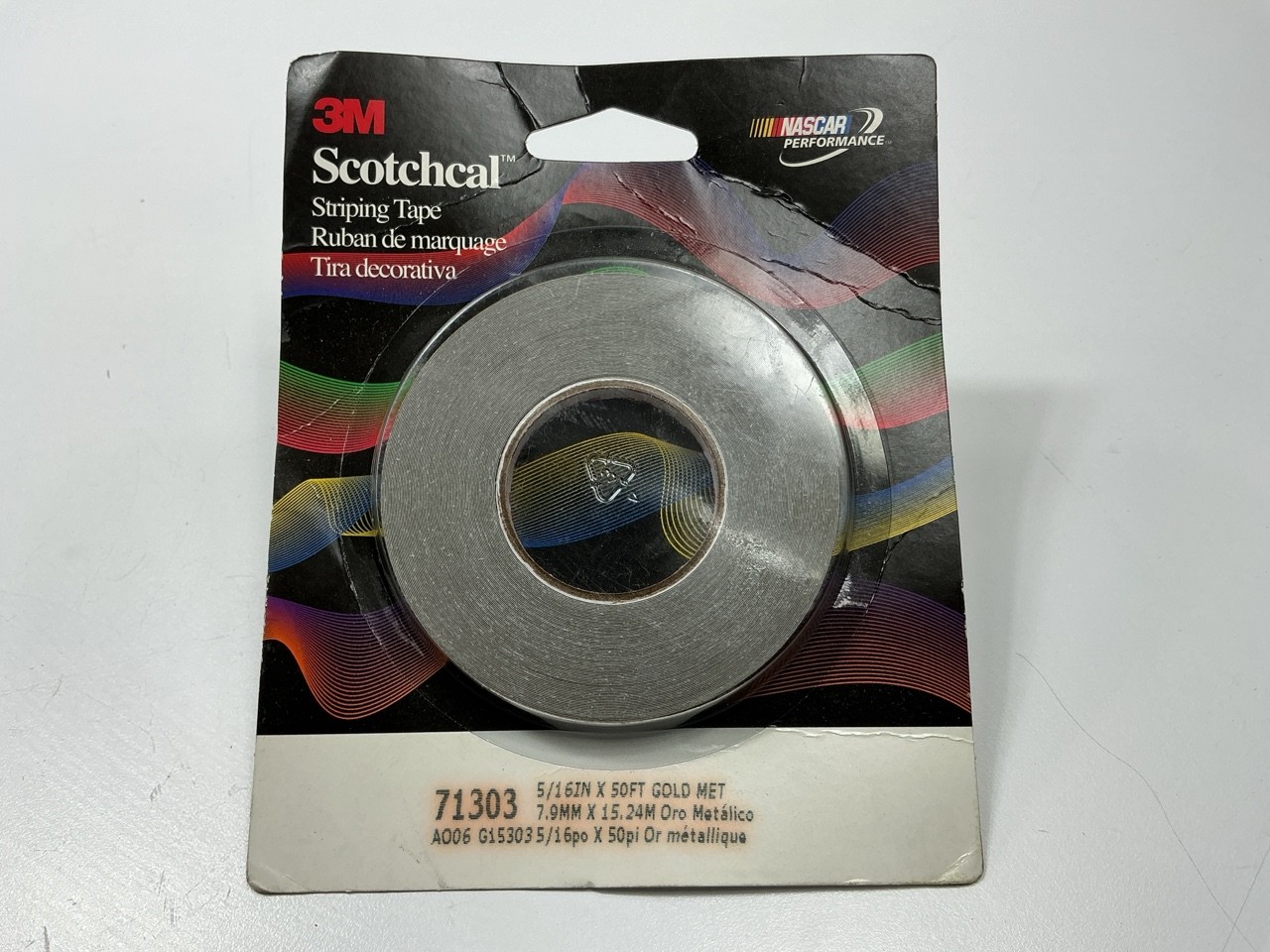 3M 71303 Pinstripe Striping Tape – 5/16″ X 50 FEET Gold Metallic