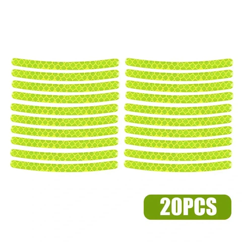 20X Reflective Sticker Strip Decal Wheel Hub Rim Stripe Tape Car Accessories