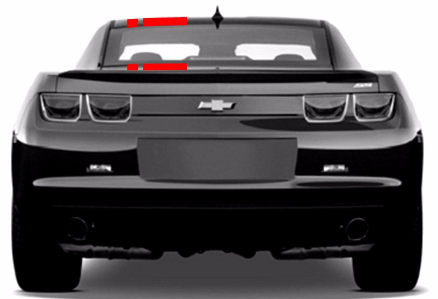 Chevy CAMARO 2″ & 8″ Rally Car Double RACING STRIPES Gloss Red vinyl Decal
