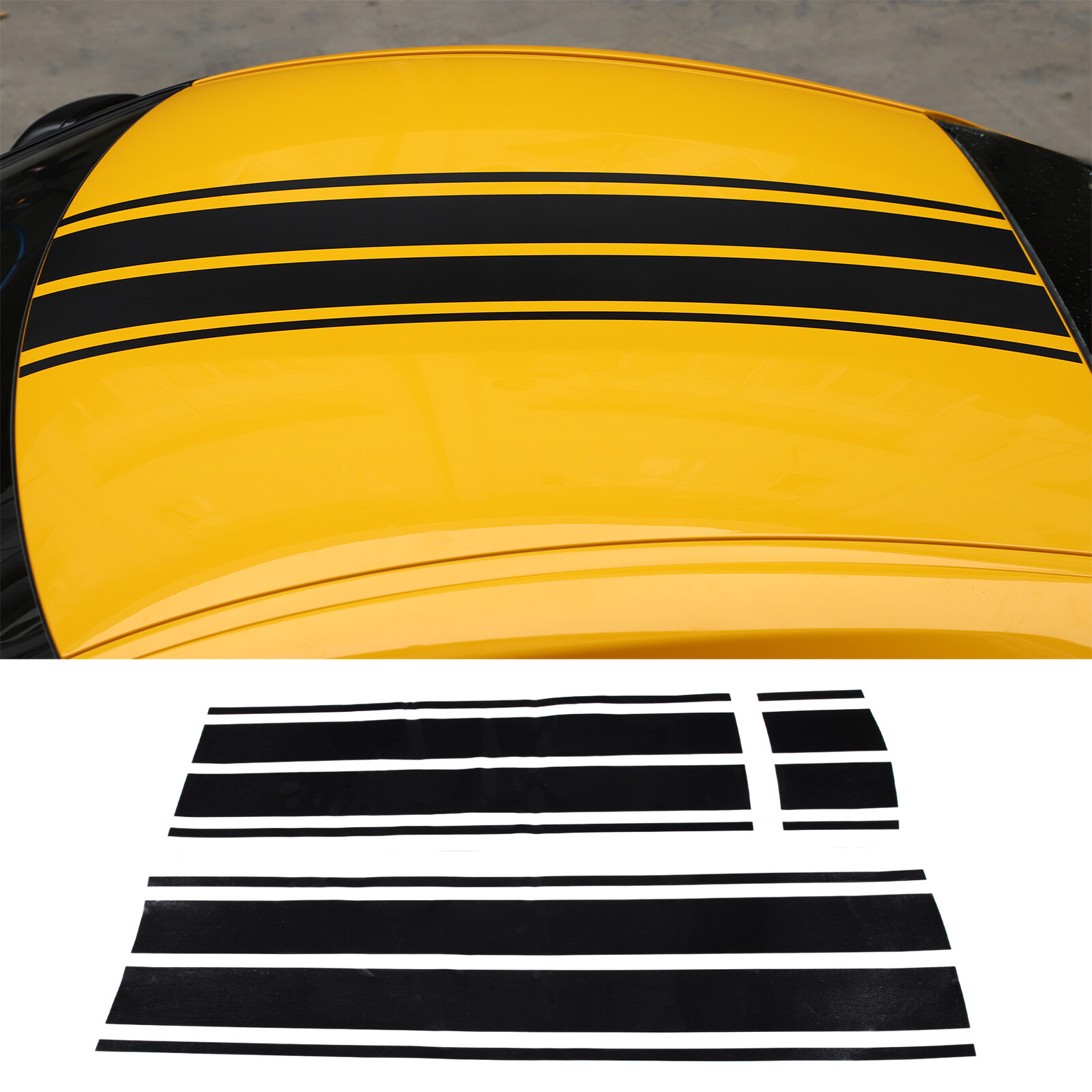 Rally Racing Stripes Hood Roof Trunk Vinyl Decal Fit For Toyota Supra 2019-2022