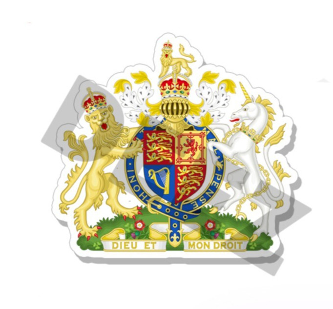 United Kingdom Coat of Arms Vinyl Stickers – Indoor Outdoor Crest Emblem Flag