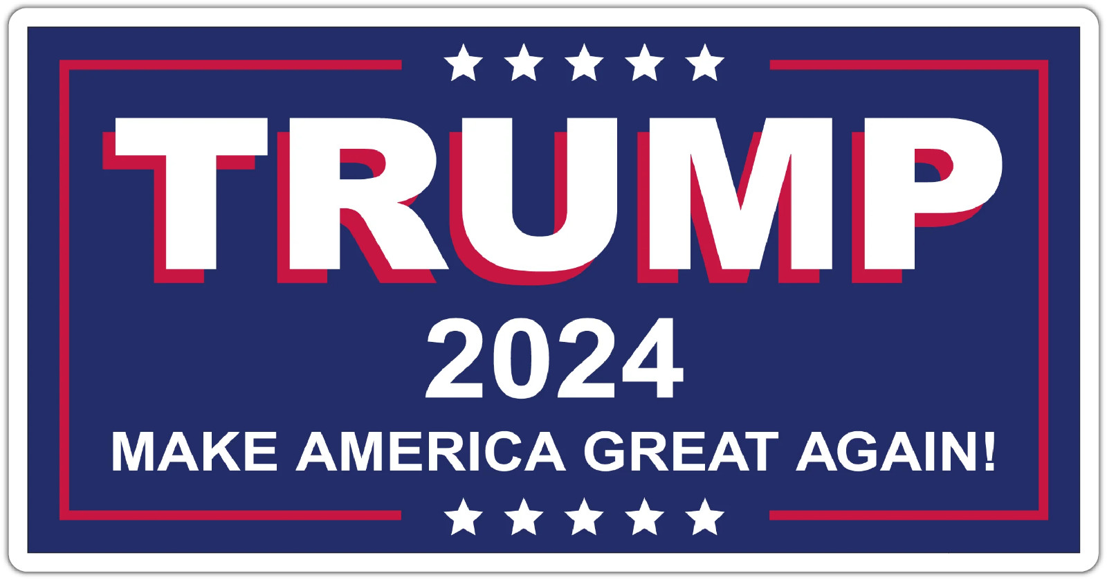 Trump 2024 Make America Great Again MAGA Car Bumper Vinyl Sticker Decal 7″X3.5″