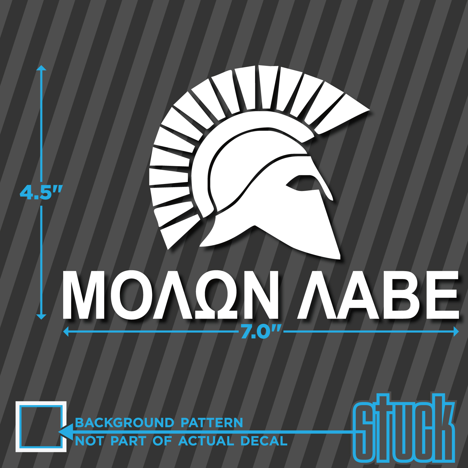 Molon Labe Spartan – 7″ x 4.5″ – vinyl decal sticker self adhesive come and take