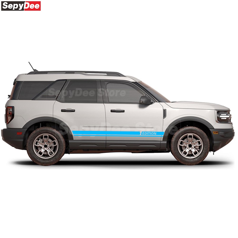 2Pcs Edition 1 Car Side Stripe Skirt Stickers For Ford Bronco Sport 2021-2026
