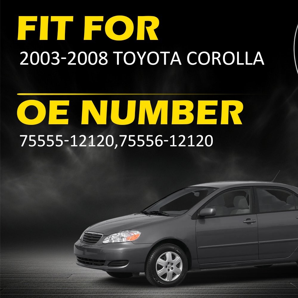 For 2003-08 Toyota Corolla 2-20X Roof Molding Weatherstrip Sear Trim 75556-12120