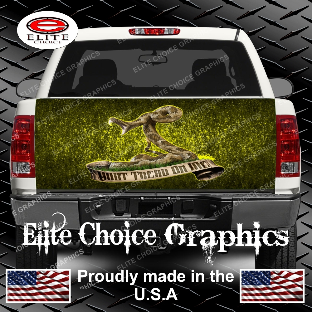 Gadsden Flag Truck Tailgate Wrap Vinyl Graphic Decal Sticker Wrap
