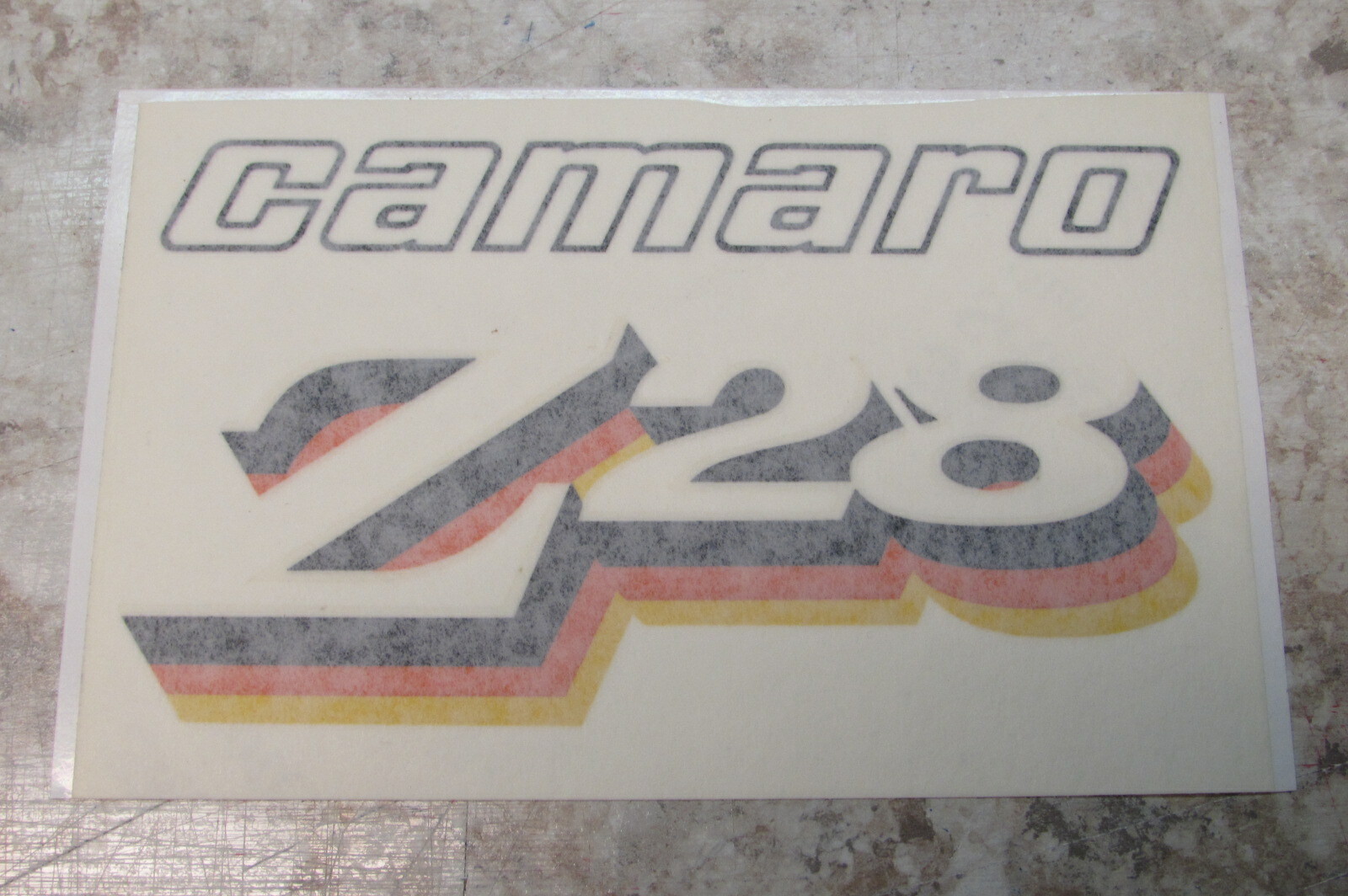 1978 Z/28 fender set Black Camaro name orange/yellow black accent Z/28 name