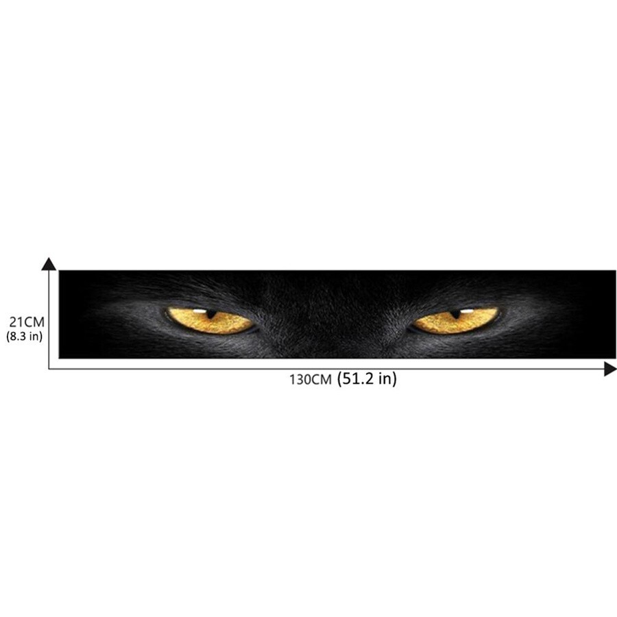 Sticker DIY Decals Car Front Rear Windshield Eye Leopard Decor Sunshade 130x21cm