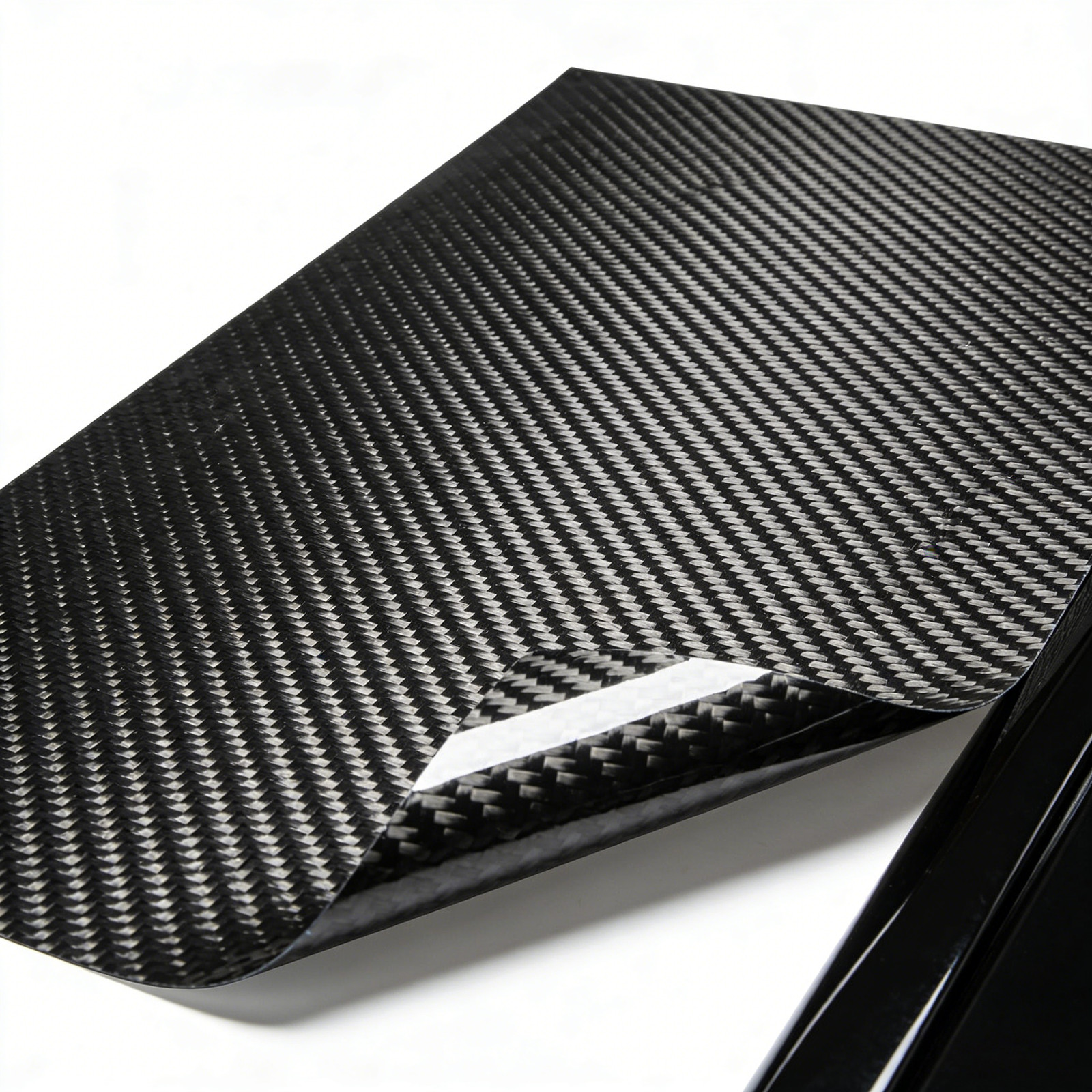 7D Premium Super Gloss Black Carbon Fiber Vinyl Wrap Bubble Free Air Release 6D