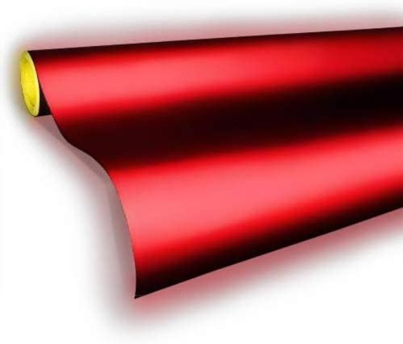 1.5ft x 48 Inch Reflective Red Vinyl Car Wrap Film Easy to Install No-Mess