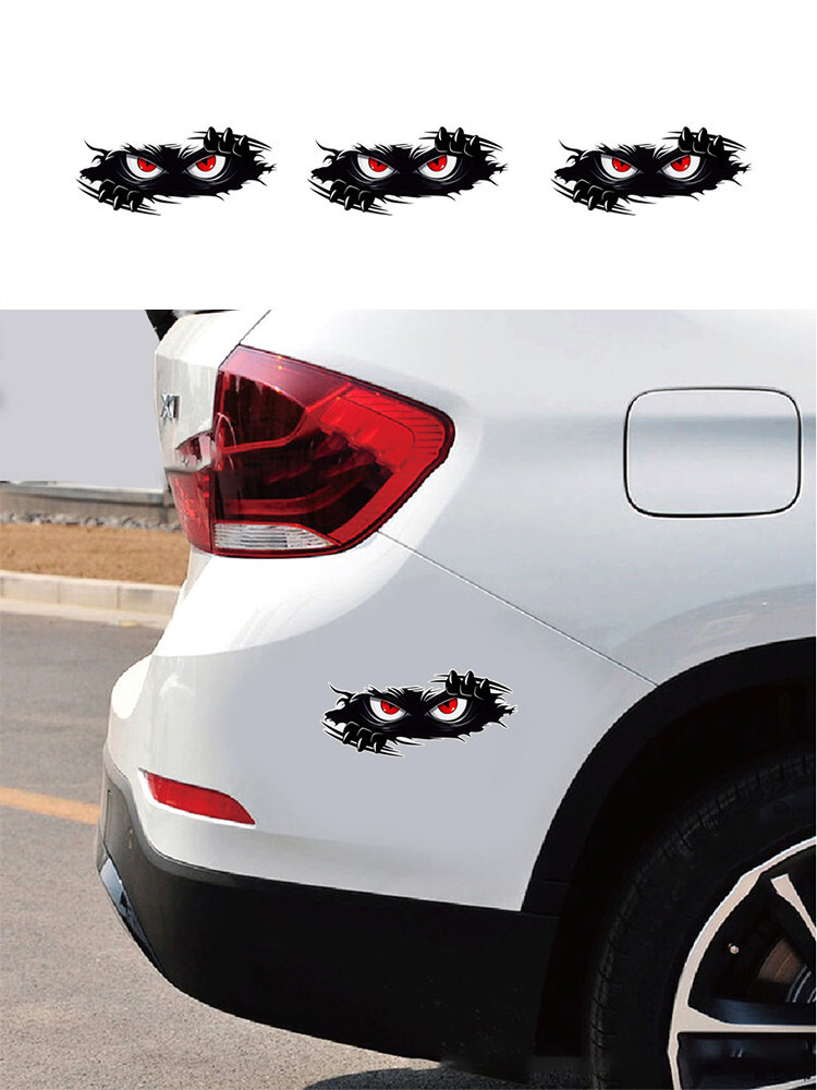 3X Car Trunk Tailgate Decal Dents Scratches Sticker Fade-resistant Waterproof