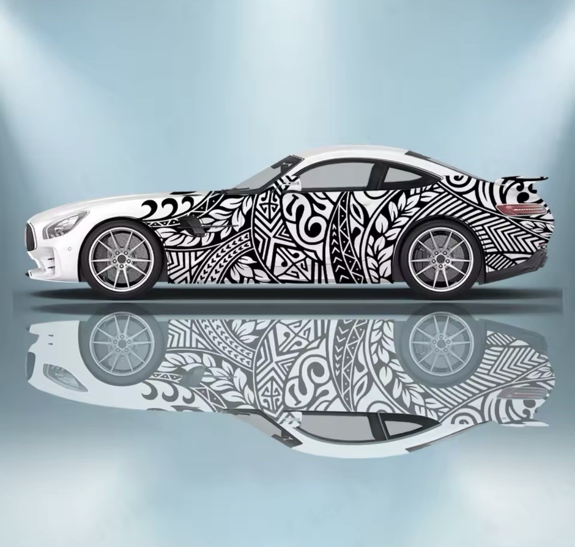 Tatau Decal; Universal Fit Car Decal For Both Sides; Sporty Pattern Car Decal