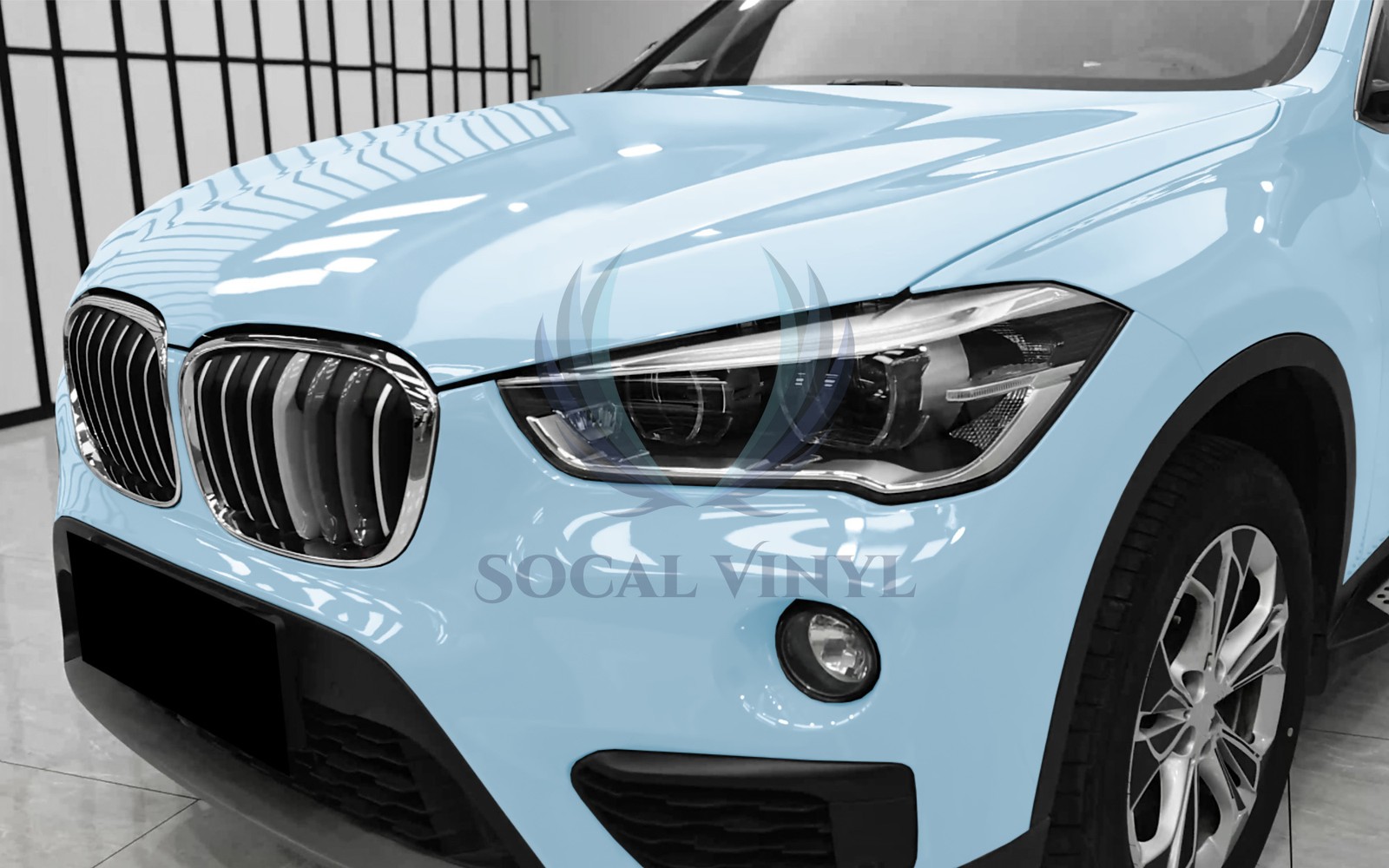 ESSMO PET Super Gloss FrozzenBlue Car Vehicle Vinyl Wrap Decal Glossy Like Paint