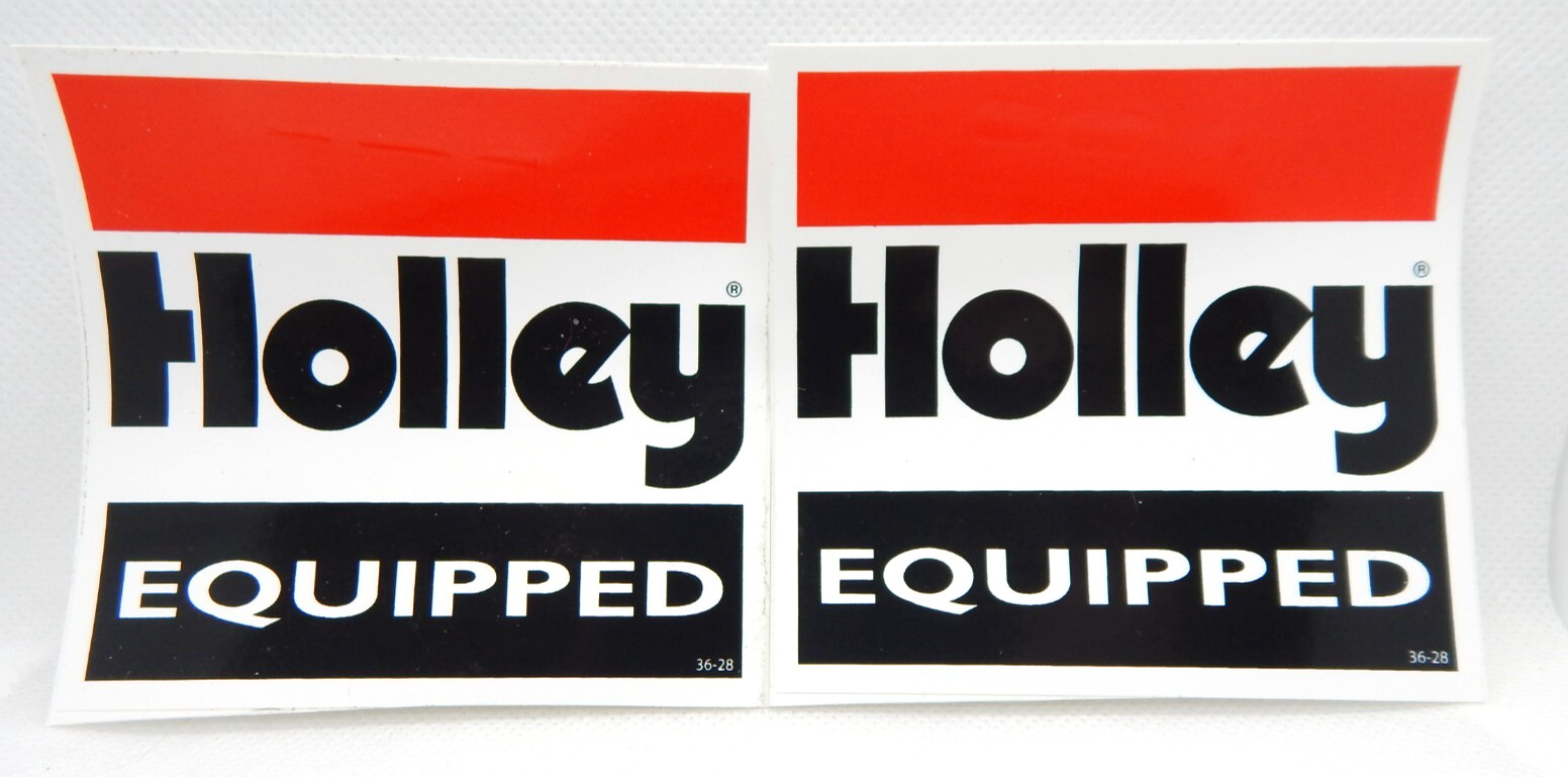 PAIR Original Holley Equipped Sticker Decal 3 Inch LOT OF 2