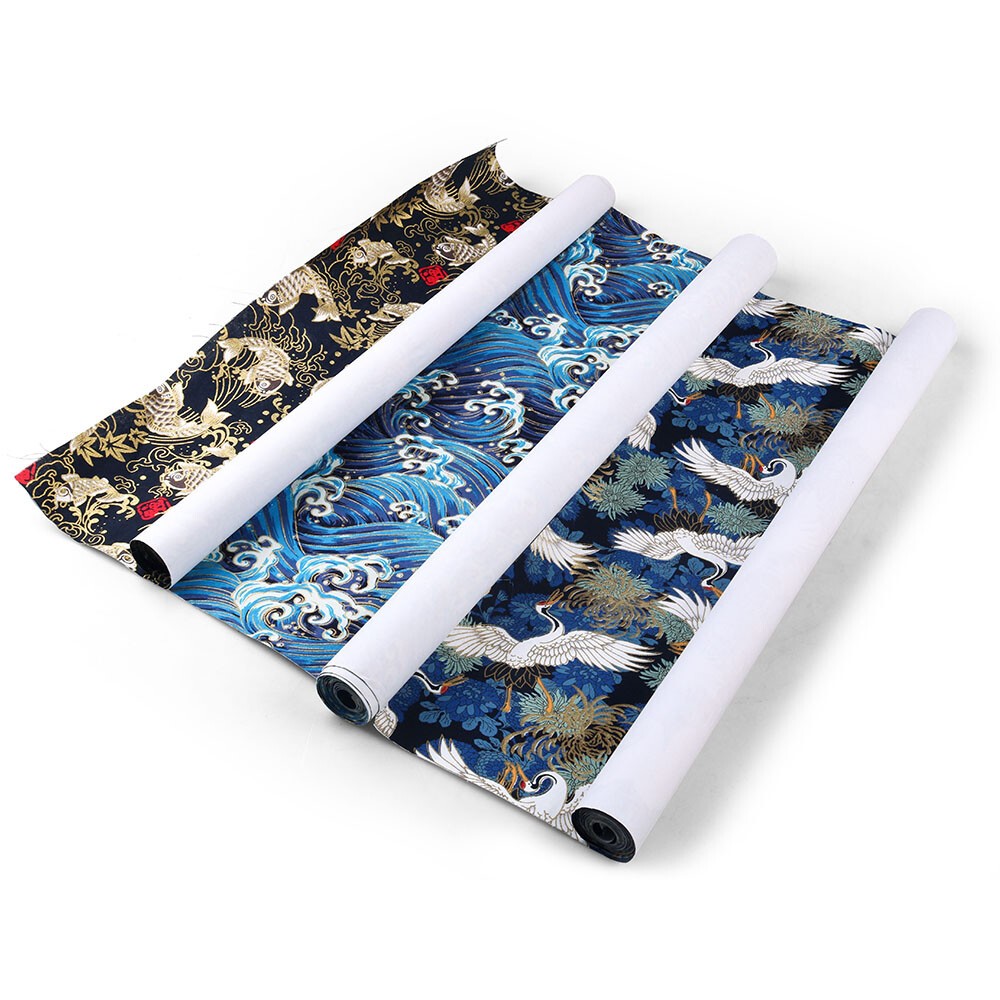 Cloth Fabric JDM Japanese Style Pattern Car Interior Wrap Stickers DIY 130x50CM