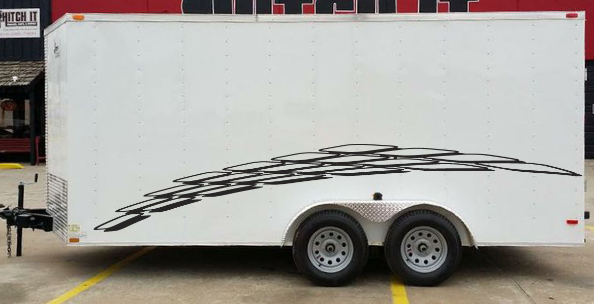 Squared Grunge Techno Race Pickup Trailer RV Vinyl Decal Graphic Truck Vehicle