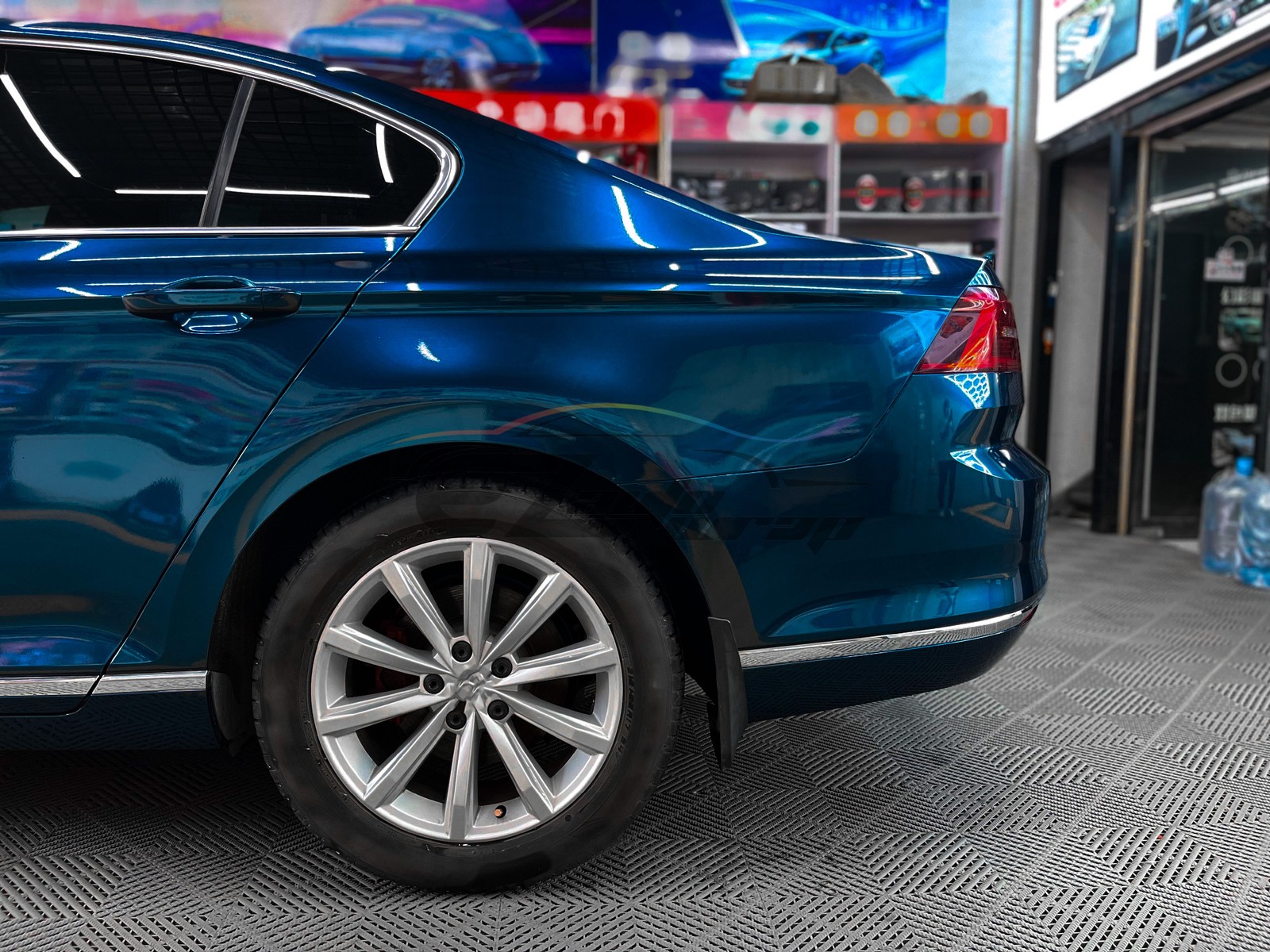 Gloss Metallic Diamond Blue PPF TPU Paint Protection Film Dry Wet Car Vinyl Wrap