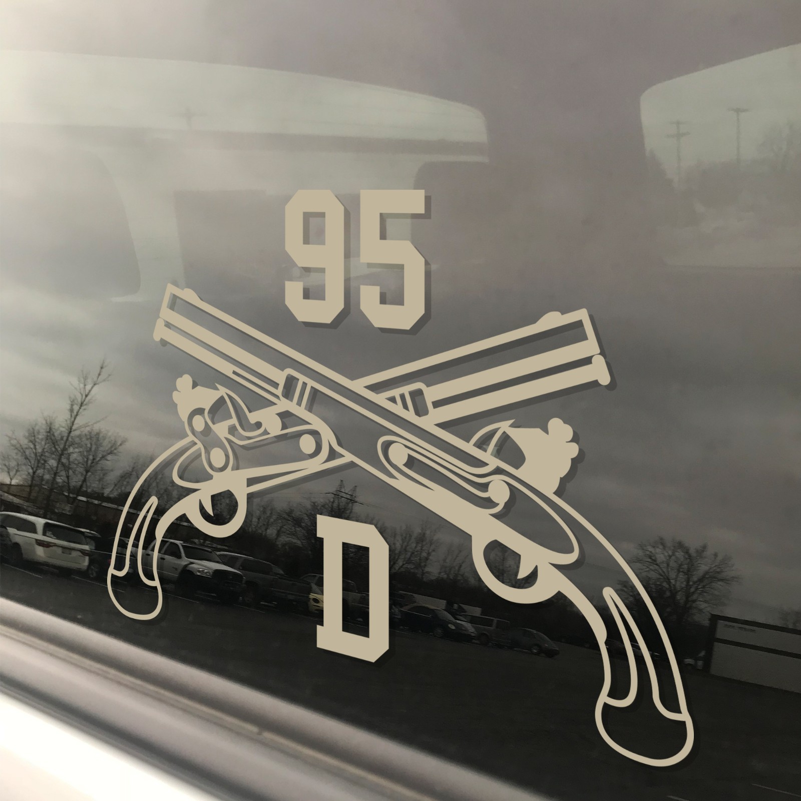 Army MOS 95D CID Special Agent MP Crossed Pistols Insignia Decal 3″ x 5.5″