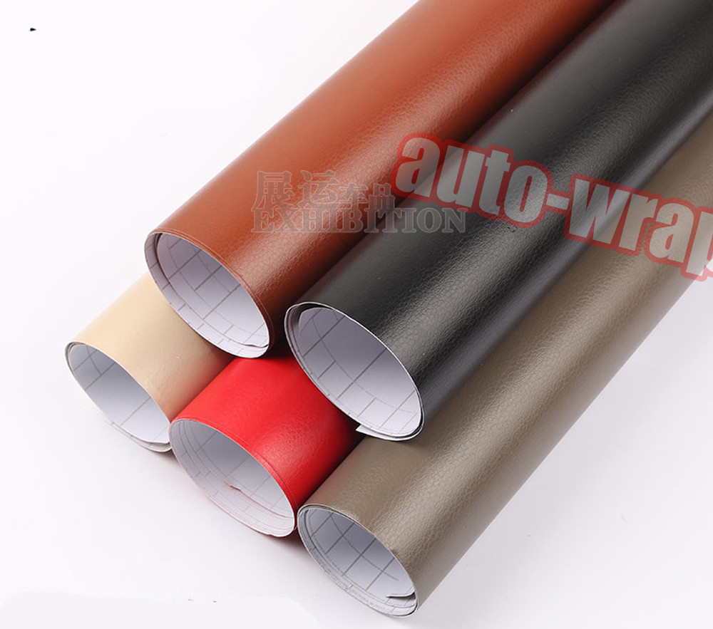 12″ x 60″ Car 3D Leather Skin Textured Vinyl Wrap Sticker Stretchable Decal CF