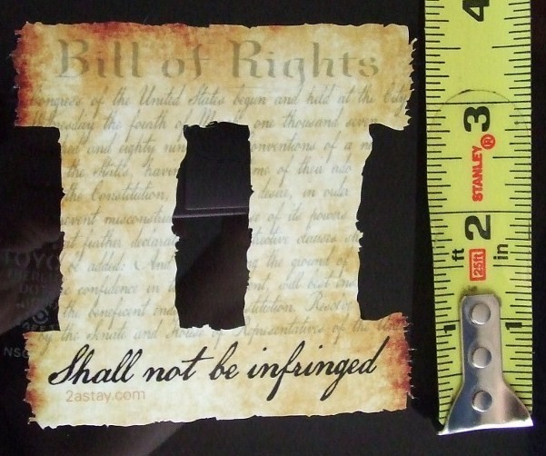 Second 2nd Amendment Car Decal Vinyl Window Sticker Bill of Rights Shall Not Be