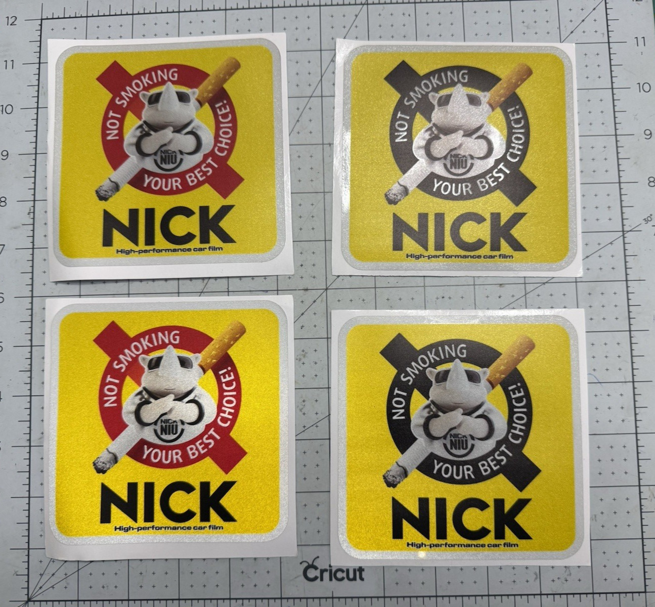 NOT SMOKING YOUR BEST CHOICE! STICKER DECAL 4 OF THEM AS SHOWN