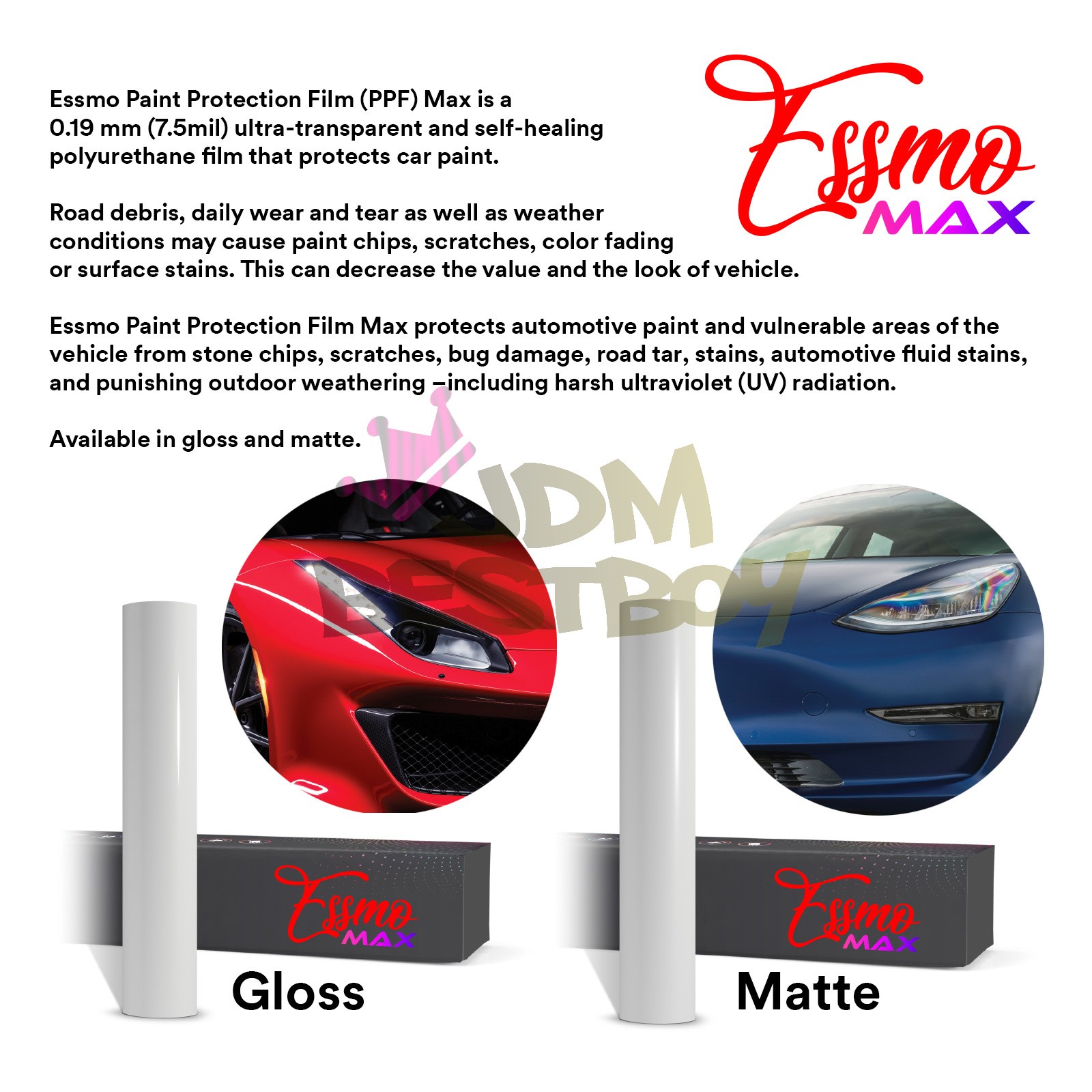 PPF TPU Clear Max Matte Paint Protection Film Car Vinyl Scratch Resistant Shield