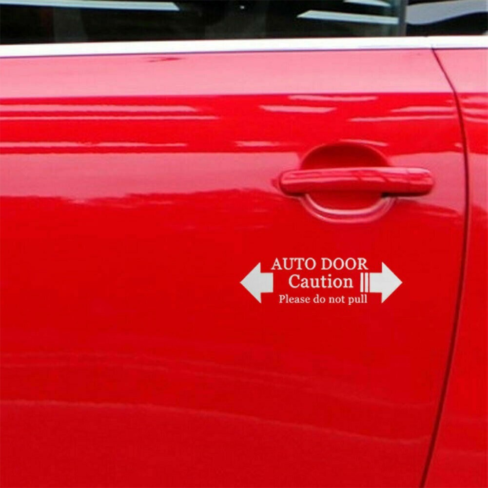 Eye Catching Auto Door Caution Please Do Not Pull Decal Easy to Install!