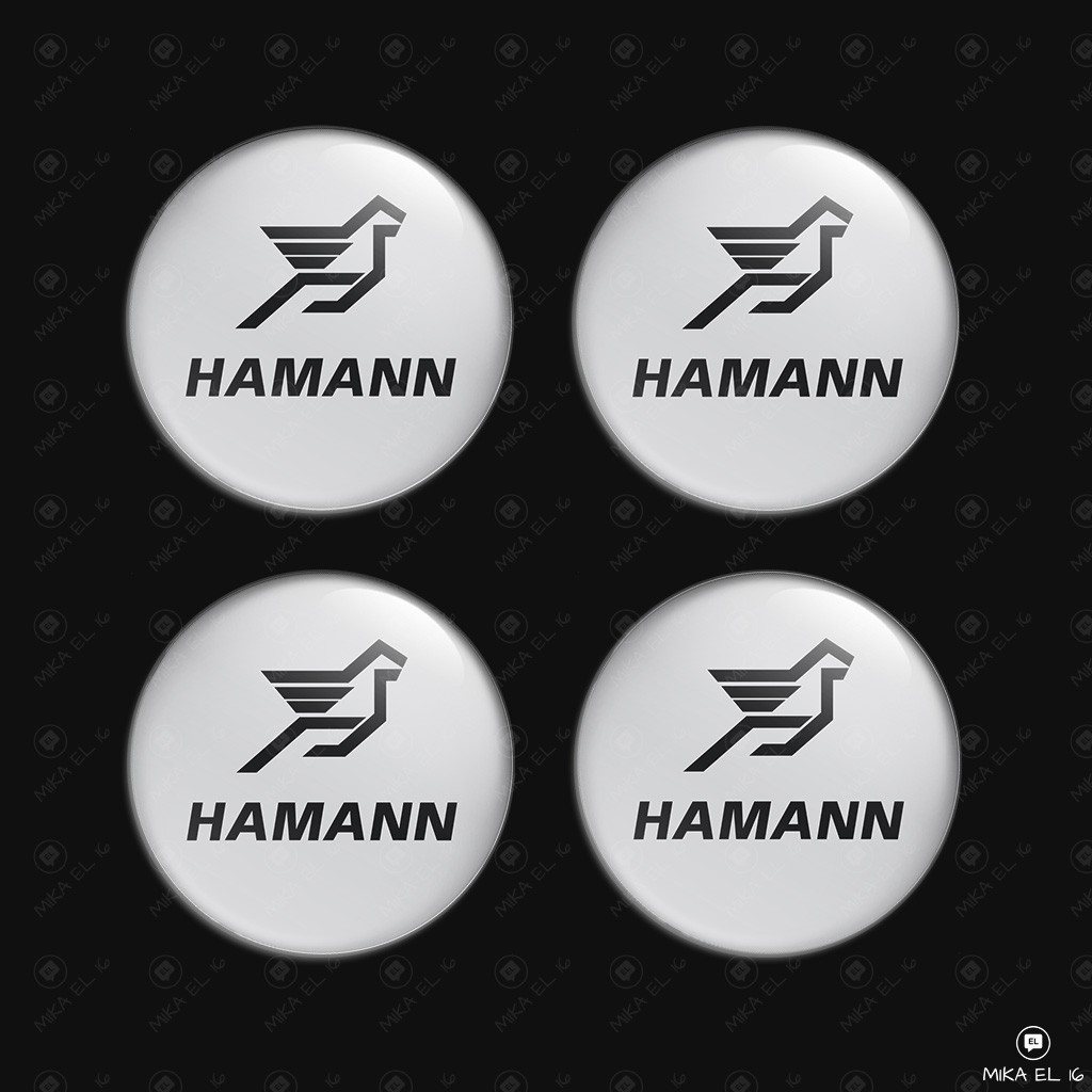Hamann Wheel Center Cap Decals 4pcs 3D Domed Resin Sticker Emblems