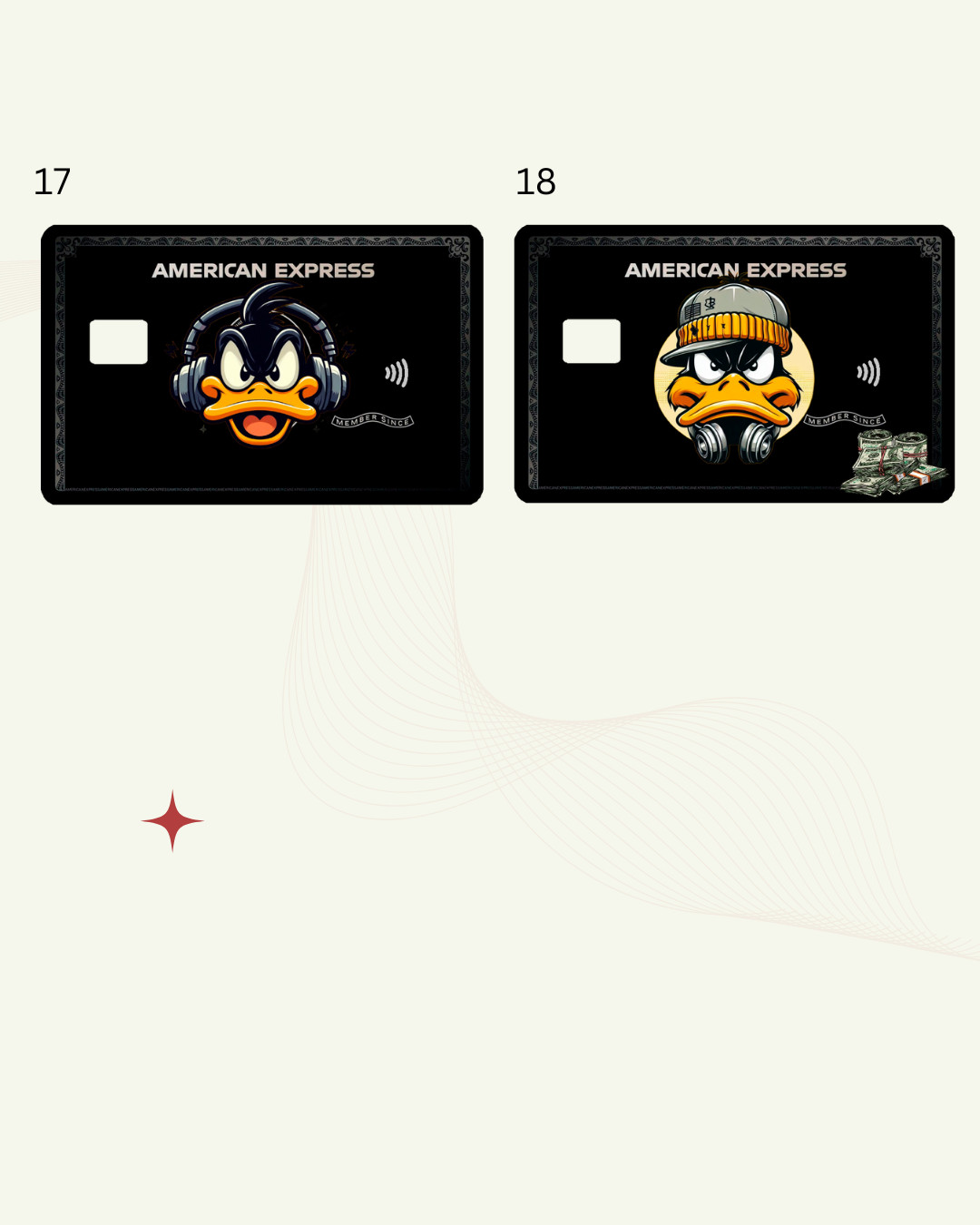CUSTOMIZABLE AMERICAN EXPRESS Credit Card Sticker