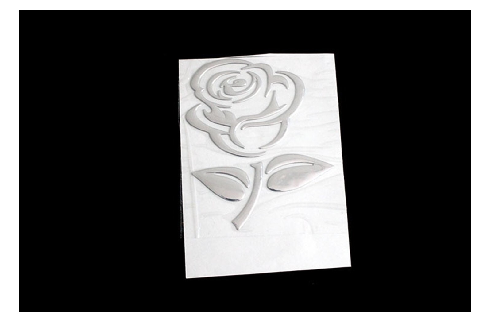 1 pcs – 3D Single Rose Shiny and Polished ABS Stickers, Decals, Emblems