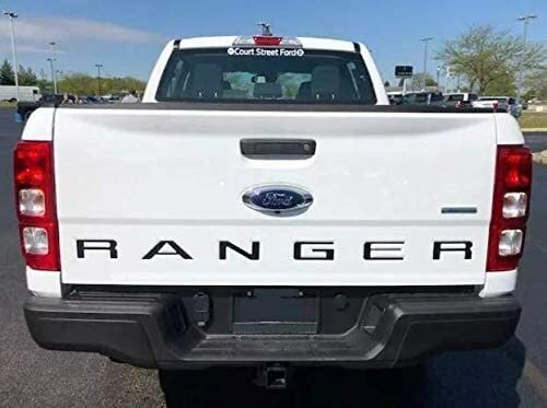 BLACK Tailgate Insert Letters Decal Vinyl Stickers for Ford Ranger 2019-2022 New