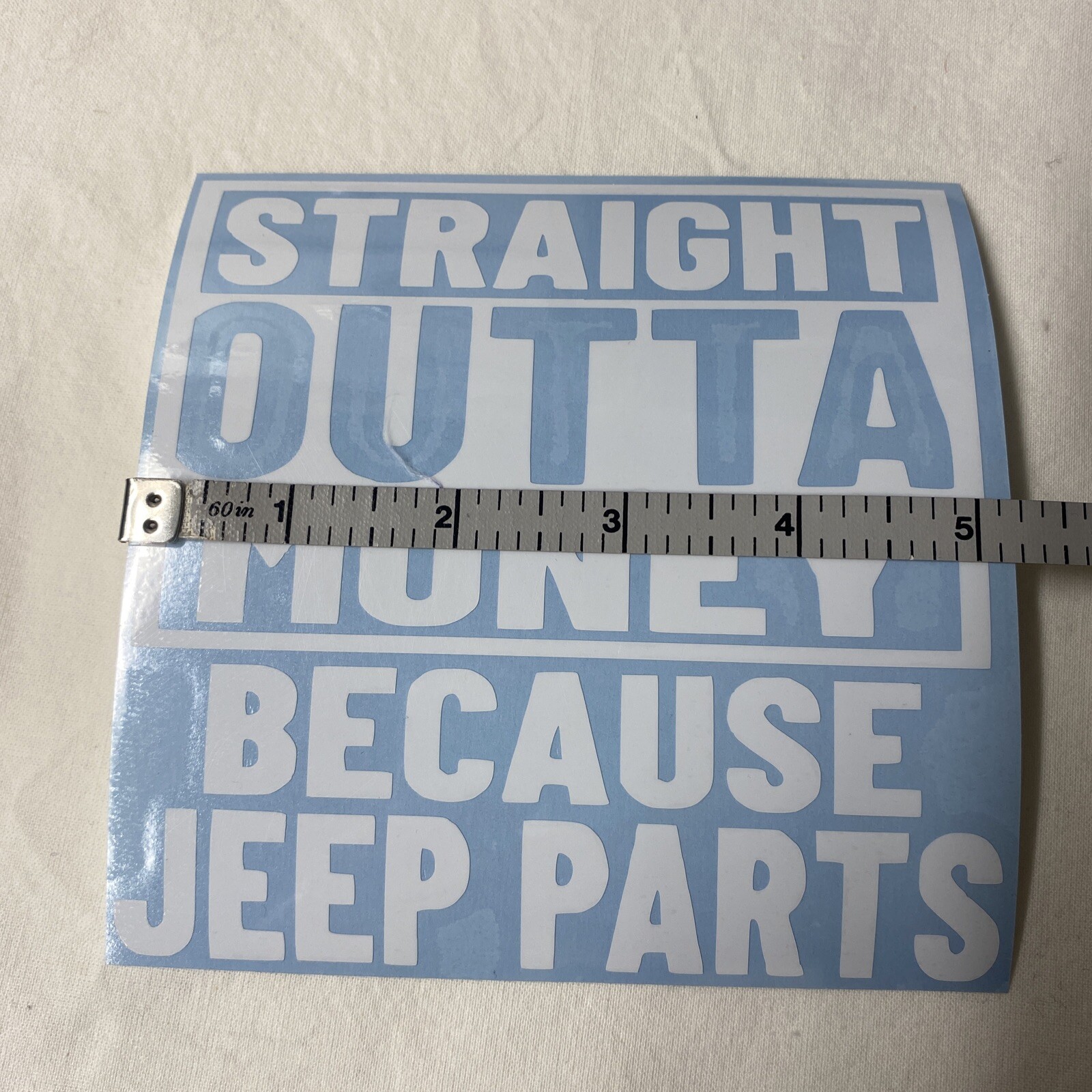Straight Outta Money Parts Words Saying Car Decal Stickers Any Color