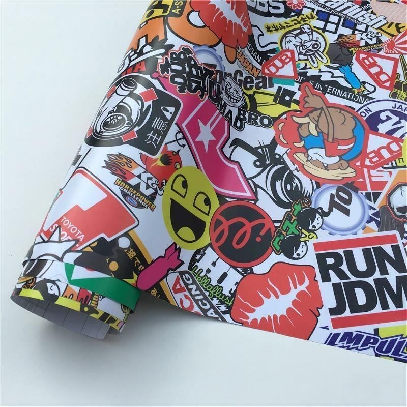 【Sticker Bomb】 Vinyl Wrap Decals Film Graffiti Cartoon Anime JDM USDM Sheet DIY