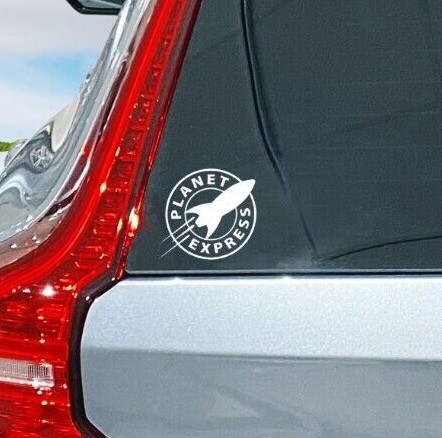 Planet Express Decal | Futurama | Vinyl | Car | Window | Laptop | Sticker