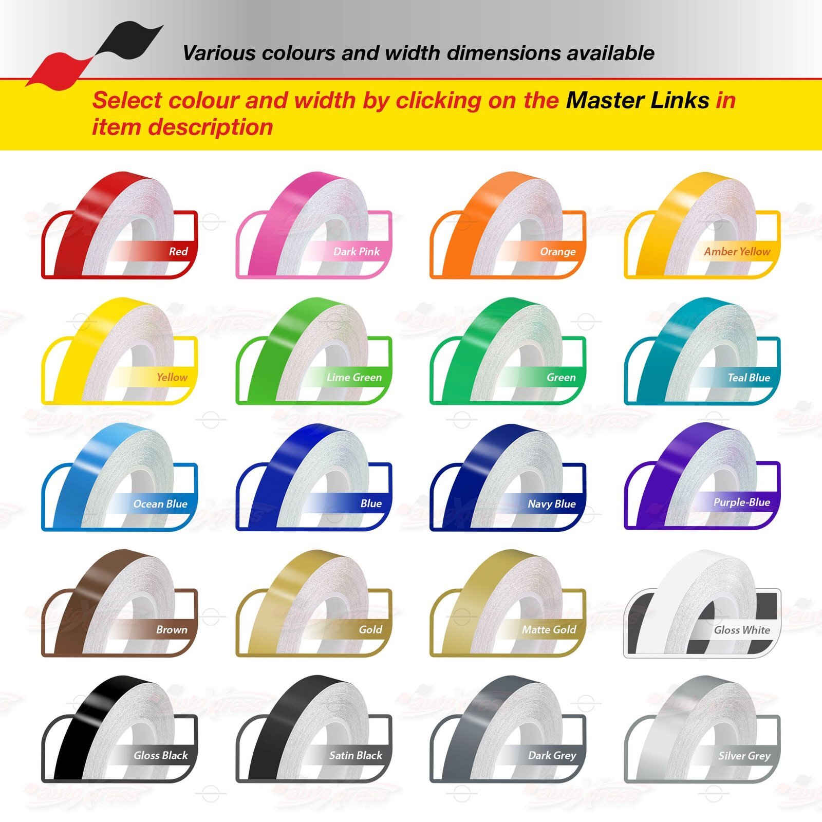 3mm 1/8″ Roll PIN STRIPE Car Striping Trim Body Line TAPE Decal Vinyl Stickers