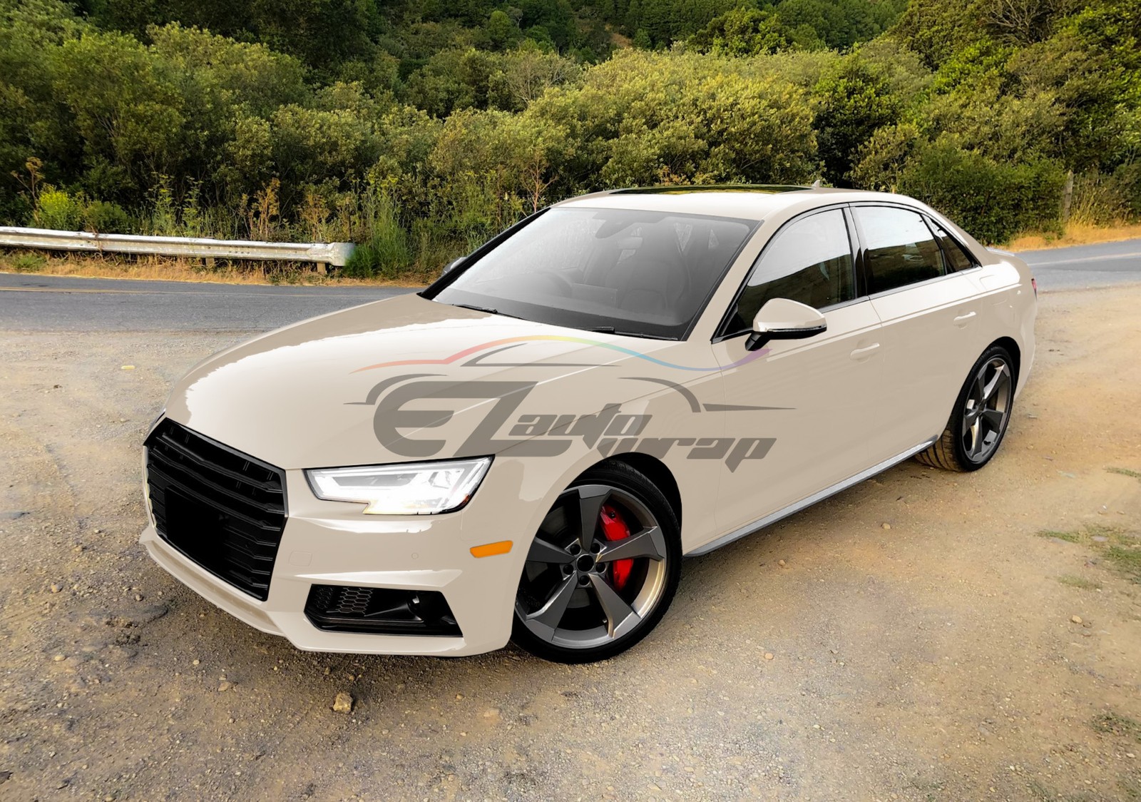 High Gloss Khaki Milan Car Vinyl Wrap Sticker Decal Sheet Film DIY Air Release