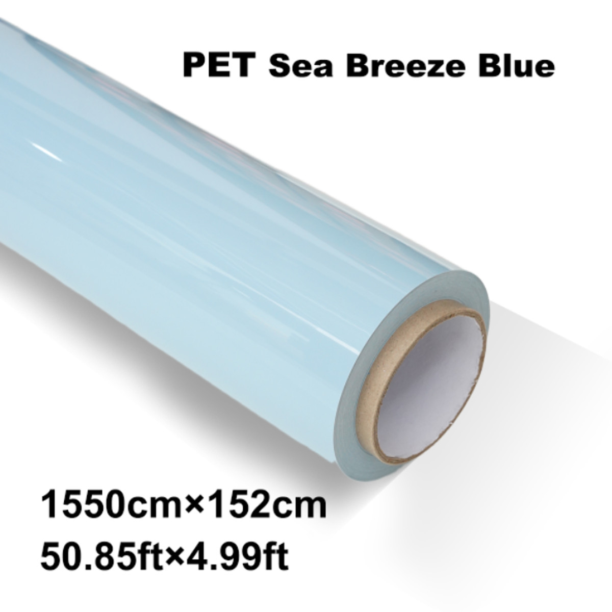 5FTx50FT PET Crystal Sea Breeze Blue Vinyl Wrap Self-Adhesive Air Release