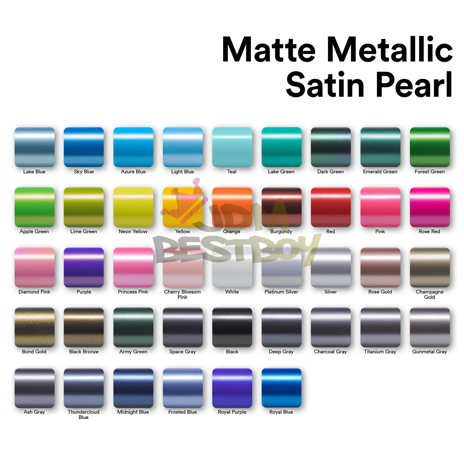 Matte Metallic Satin Pearl Car Vinyl Wrap Sticker Decal Sheet Film Air Release