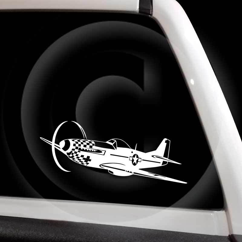 P-51 Mustang Fighter Bomber Airplane Decal North American World War 2 Sticker US