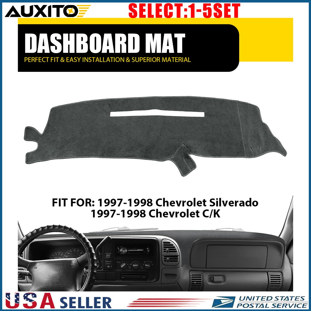 Gray Dash Mat For 1997-98 Chevy Silverado C-K Series Truck Dashboard Cover 1-5X