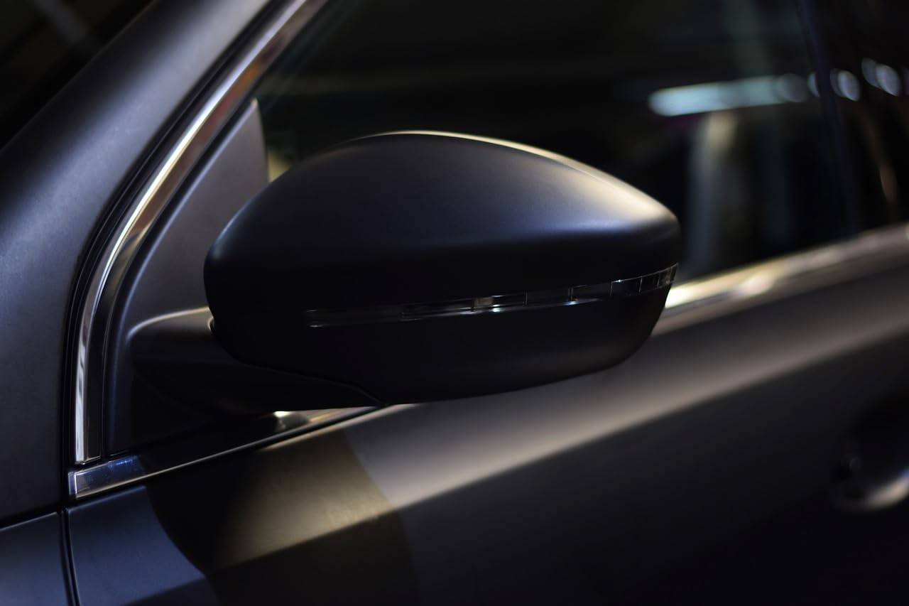 Matte Black Automotive Vinyl Wrap 1x5FT Scratch Resistant Body Protection