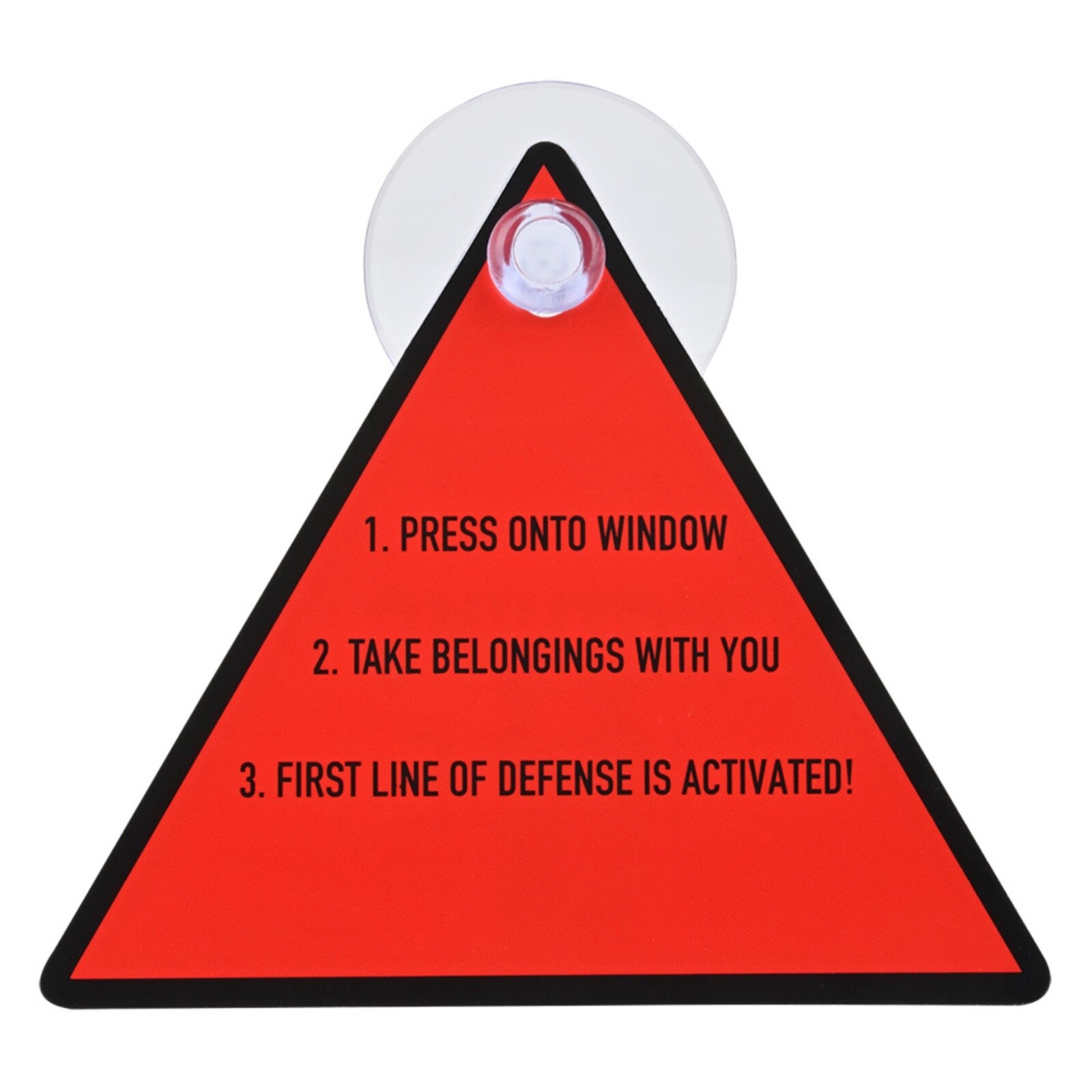 Anti Break-In Car Placard/ Sign – The Stop Seal NEW RED or YELLOW