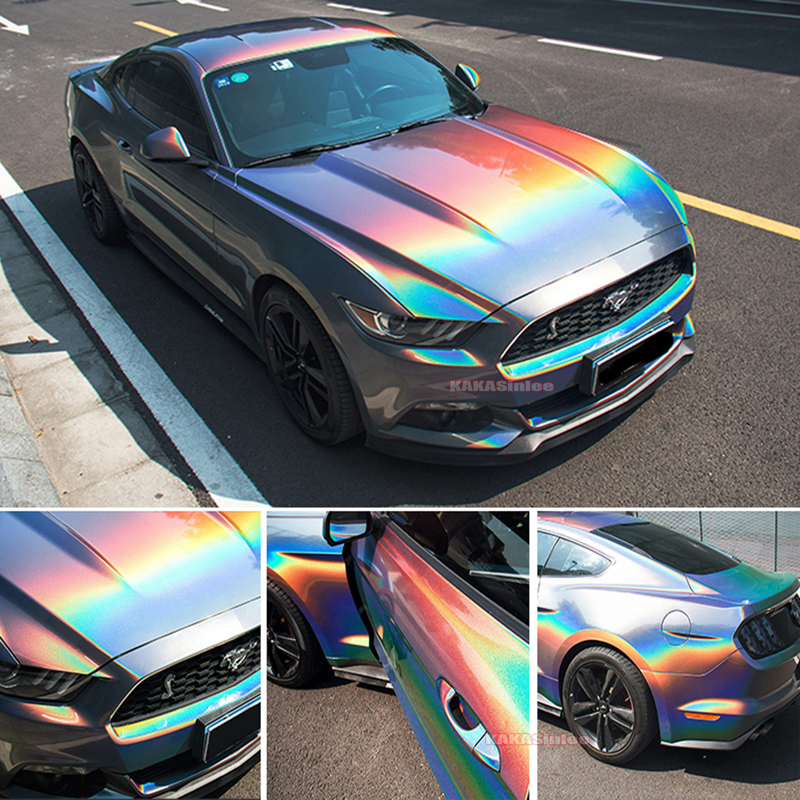 Chameleon / Stretch Car Rainbow Mirror Chrome Colorful Vinyl Wrap PVC Sticker US