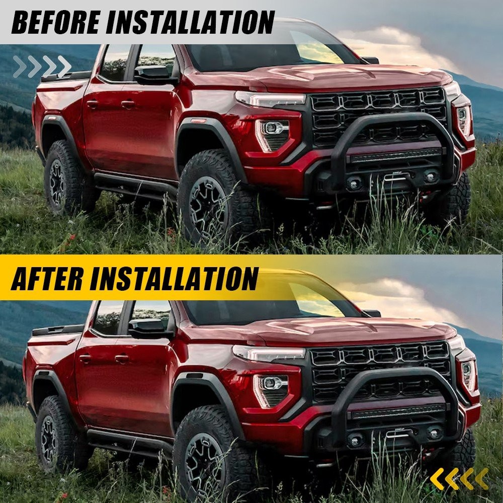 For 2023 2024 25 GMC Canyon Fender Marker Light Smoke Black Vinyl Overlay 4-20X
