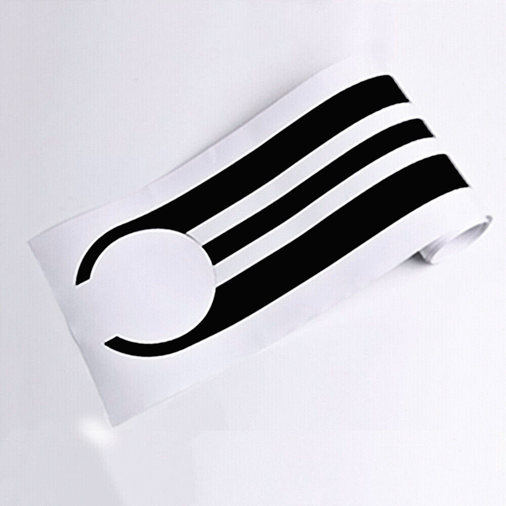 For BMW 1 3 4 5 X3 X5 X6 M3 M4 M5 M6 Black Bumper Bonnet Rear Trunk Decals 2Pcs