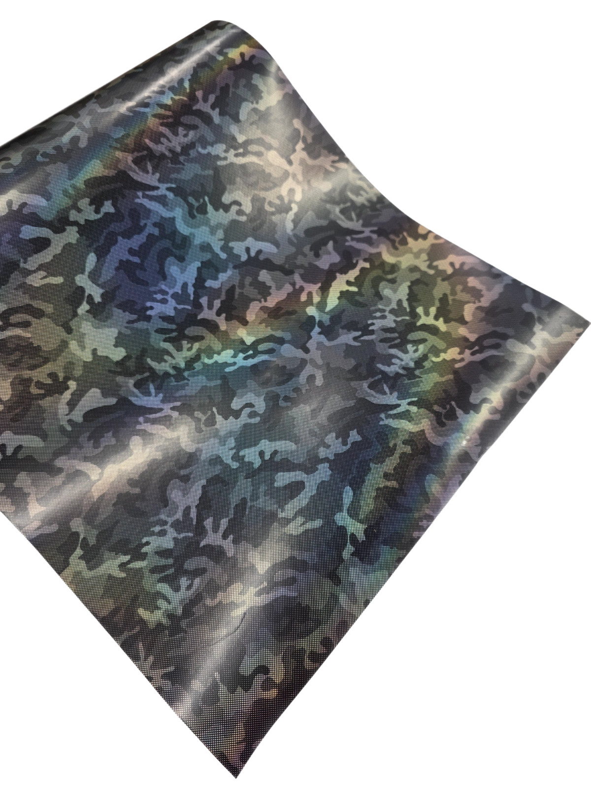 Gloss Satin Camo Camouflage Silver Black Shadow Laser Vinyl Car Wrap Film Roll